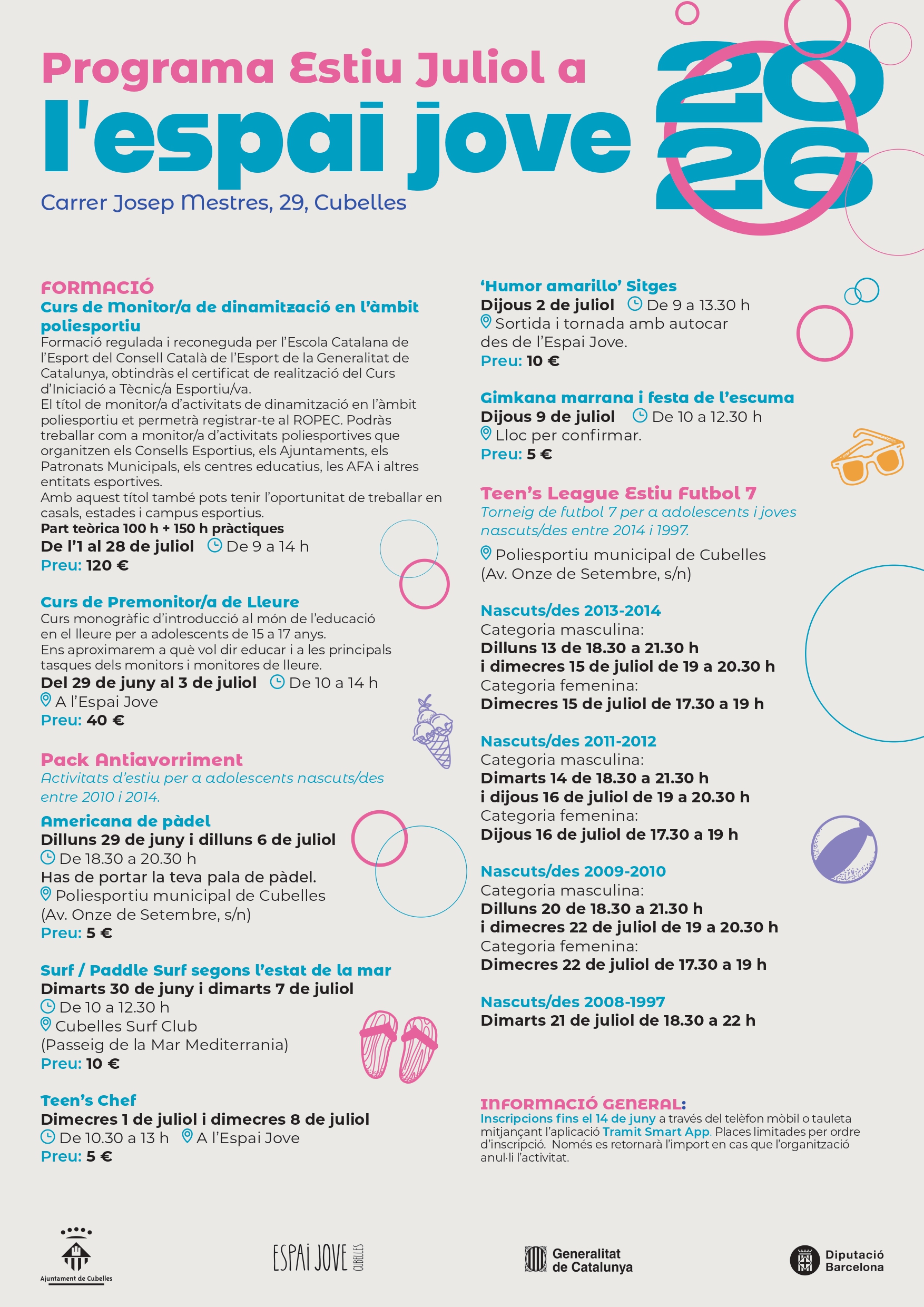 Programa d’estiu a l’Espai Jove