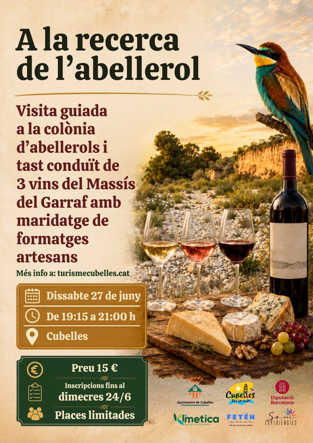 Cubelles impulsa el turisme ornitològic amb noves experiències que combinen natura i gastronomia local