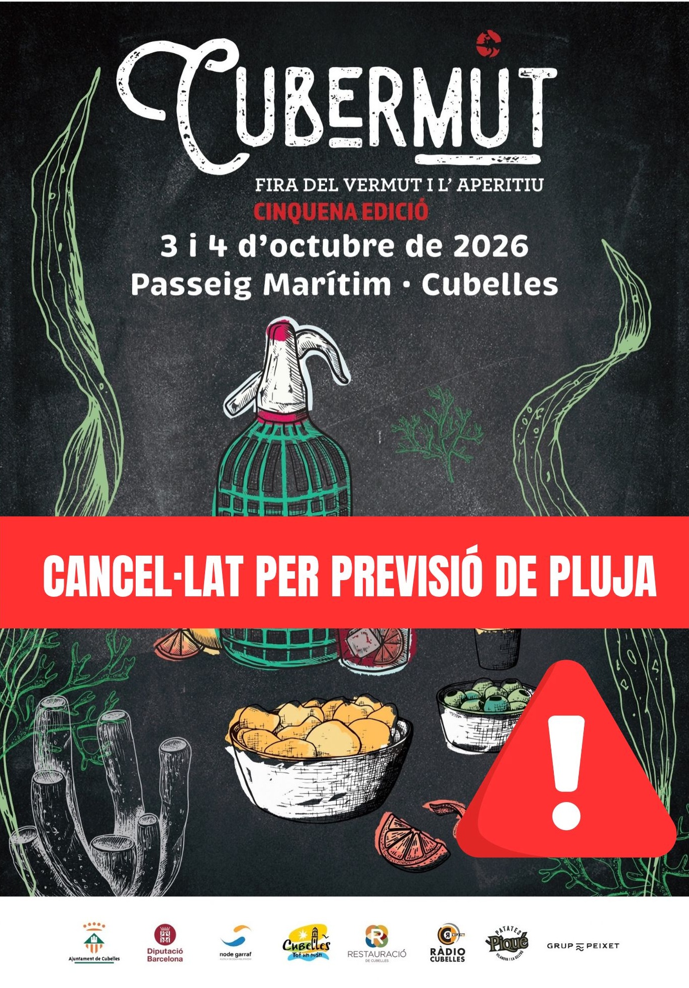 Cancel·lat el Cubermut 2026 per la previsió de pluja durant el cap de setmana
