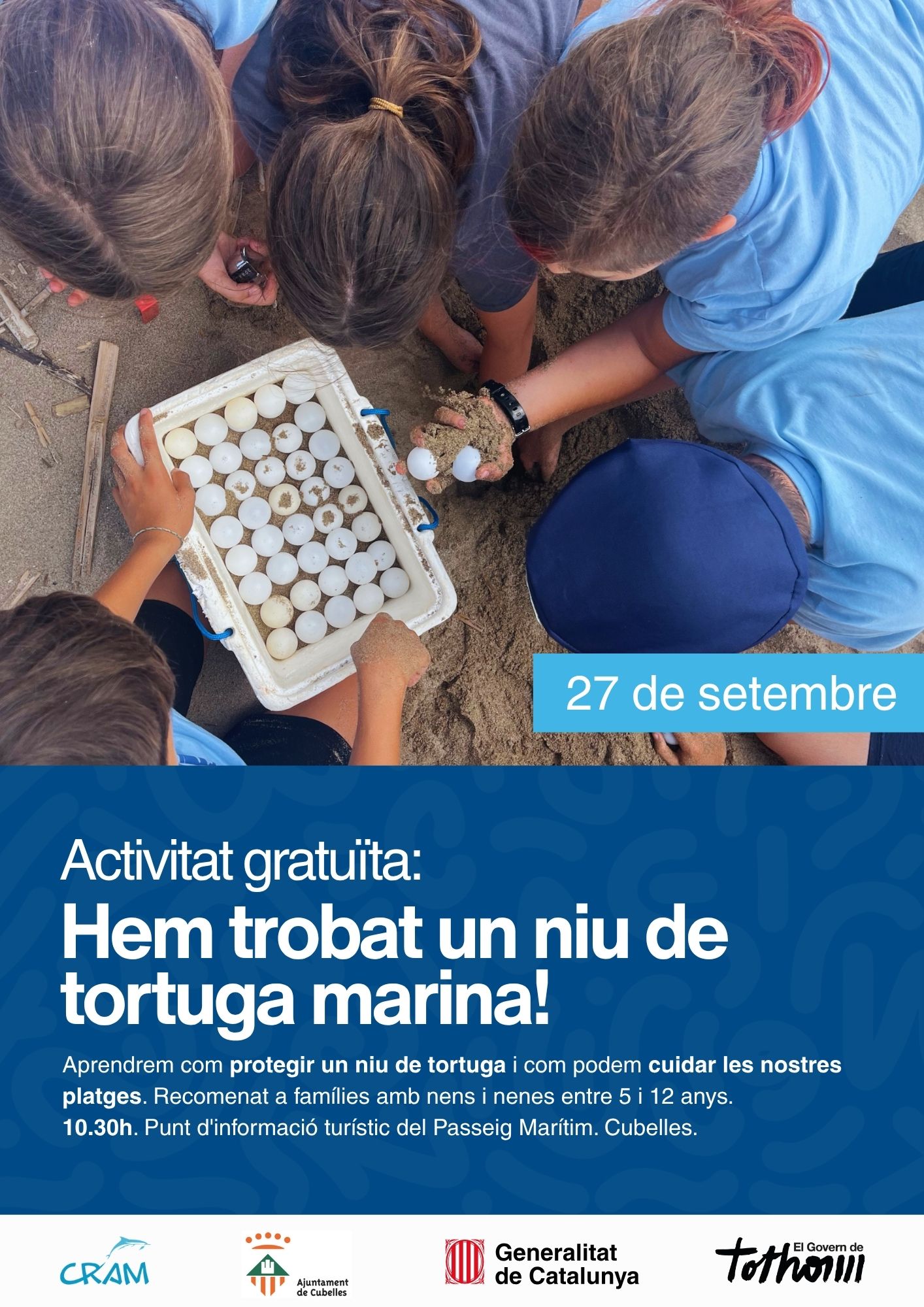 Els secrets dels nius de tortuga marina, protagonistes d’un taller familiar a Cubelles