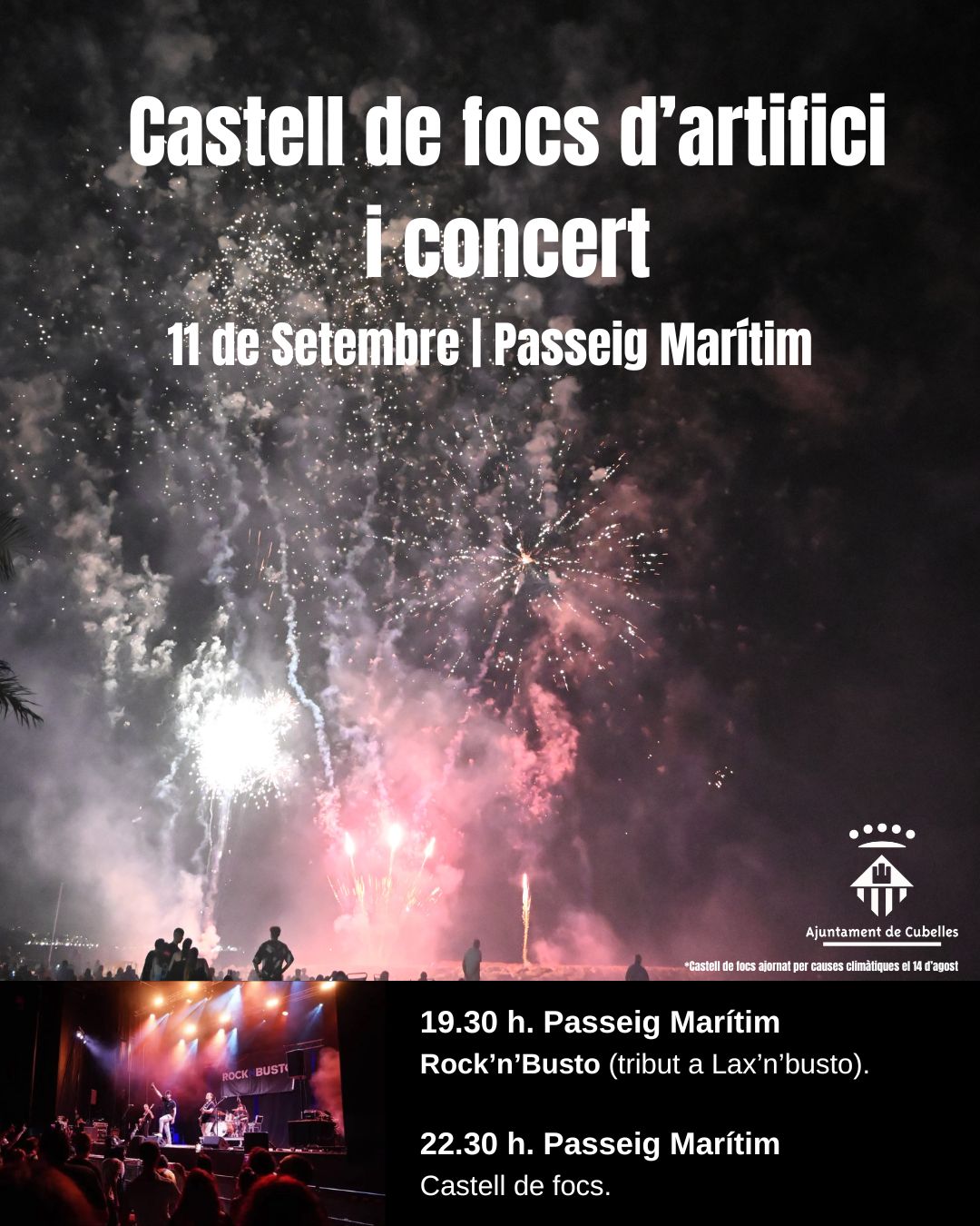 L’11 de setembre es recupera el castell de focs d’artifici al passeig Marítim
